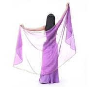 LPHFDCS Velo per Danza del Ventre in Seta Tinta Unita 1 pz Donna Danza del Ventre Velo di Chiffon Danza Costume da Ballo Scialle di Chiffon Velo 250 * 120CM Scialle di Chiffon(Light Purple)