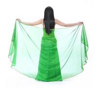 LPHFDCS Velo per Danza del Ventre in Seta Tinta Unita 1 pz Donna Danza del Ventre Velo di Chiffon Danza Costume da Ballo Scialle di Chiffon Velo 250 * 120CM Scialle di Chiffon(Dark Green)
