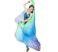 LPHFDCS Velo per Danza del Ventre in Seta Tinta Unita Veli da Danza del Ventre in Seta simulata da Donna, Sciarpe da Ballo, Foulard da Mano, Colore graduale Scialle di Chiffon(Color1)