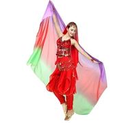 LPHFDCS Velo per Danza del Ventre in Seta Tinta Unita Veli da Danza del Ventre in Seta simulata da Donna, Sciarpe da Ballo, Foulard da Mano, Colore graduale Scialle di Chiffon(Color3)