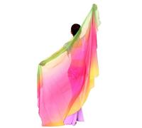 LPHFDCS Velo per Danza del Ventre in Seta Tinta Unita Veli da Danza del Ventre in Seta simulata da Donna, Sciarpe da Ballo, Foulard da Mano, Colore graduale Scialle di Chiffon(Color2)