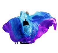 LPHFDCS Velo per Danza del Ventre in Seta Tinta Unita Velo di Seta for Danza del Ventre Sexy da Donna, Velo di Seta for Danza del Ventre, Bianco, Turchese e Blu Scialle di Chiffon(Color1,90x200cm)