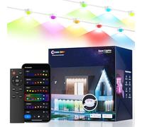 Lphinax - Luci permanenti per esterni, 30,5 m, con 80 luci a LED, Smart App/Voice/Telecomando, IP67 impermeabile per casa, funziona con Alexa, Google Assistant