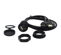 LPIQSPLK 1M 2M Car Boat Dash Flush Mount USB 3.0 A Male To A Female + HDMI-compatible A Waterproof Extension Cable Lead Mounting Pane(2m,USB3.0 1 Port)
