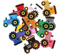 Lpitoy 12 Pezzi Carino Trattore Agricolo Ferro sulle Toppe Ricamate Appliques Accessori di Abbigliamento Fai Te per Zaini Pantaloni Vestiti Decorazione