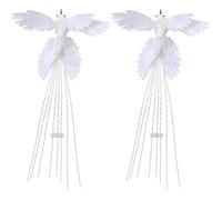 Lpitoy 2 Pezzi di Decorazione Natalizia a Forma di Uccello, Ornamenti per Albero di Natale Appendere, Decorazioni per Albero di Natale a Forma di Uccello Artificiale, Decorazioni Natalizie