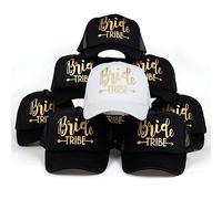 Lpitoy 9pcs Bride Summer Hat Letter Baseball cap Bride Squad Hen Party Decorazioni Deguati Deconda Deconda degli Successioni