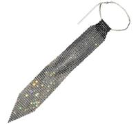 Lpitoy Cravatta a con Paillettes Scintillanti Cravatta Lunga Sciarpa Stretta Girocollo in Fazzoletto Collo Costume Club per Donne E Uomini