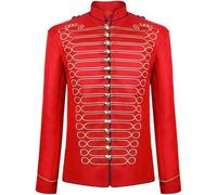 Lpitoy Giacca Militare Batterista in Stile Steampunk, Stile Gotico, Uomo, per Banda Musicale, per Festival Musicali, Halloween E Cosplay