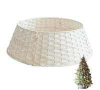 Lpitoy Gonna con Colletto per Albero di Natale, Copertura del Supporto per Base Ad per Cesto in Vimini in Rattan per Decorazioni Natalizie