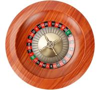 Lpitoy Ruota della Roulette in Legno Roulette Russa Gioco Tavolo Lotteria Giradischi Intrattenimento per Adulti Ruota della Roulette