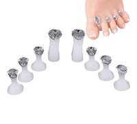 Lpitoy Separatori per Dita dei Piedi per Pedicure Forma di Perla Floreale Correttore di Allineamento per Nail Art Divisore per Dita Lavabile Distanziatore per Manicure