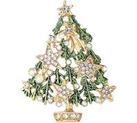 Lpitoy Spilla a Forma di Albero di Natale, Spilla in, Spilla alla Moda per Donne E Ragazze, Accessorio di Gioielleria per Feste di Natale