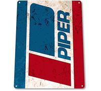 Lplpol Targa in metallo B581 Piper Aircraft General Aviation Pilot Aircraft Retro Metal Decor 20,3 x 30,5 cm