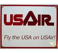 Lplpol US Air Fly The USA on USAIR, Aircraft, Airplane, Aviation, Plane, Flying, Airways, cartelli in porcellana dall'aspetto vintage, riproduzione in metallo, targa decorativa per la casa, 30,5 x