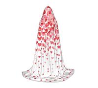 LPLSNWS Accappatoio cosplay per adolescenti con grafica "Falling Red Hearts", perfetta per Halloween, spettacoli teatrali e abbigliamento cosplay quotidiano