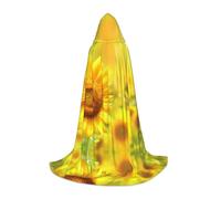 LPLSNWS Accappatoio per cosplay con stampa girasole L per adolescenti, perfetta per Halloween, spettacoli teatrali e cosplay di tutti i giorni