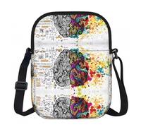 LPLSNWS Borsa a tracolla con cerniera stampata per lato sinistro e destro, piccola borsa a tracolla con tracolla regolabile, borsa da viaggio portatile da lavoro per donne e uomini