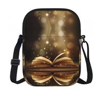 LPLSNWS Borsa a tracolla con stampa "Book Under The Light", piccola borsa a tracolla con tracolla regolabile, borsa da viaggio portatile da lavoro per donne e uomini