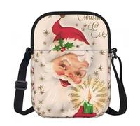 LPLSNWS Borsa a tracolla con stampa Merry Christmas Wishes con cerniera, piccola borsa a tracolla con tracolla regolabile, borsa da viaggio portatile da lavoro per donne e uomini