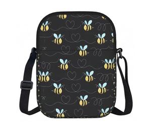 LPLSNWS Bumble Bees - Borsa a tracolla con cerniera stampata, piccola borsa a tracolla con tracolla regolabile, borsa da viaggio portatile da lavoro per donne e uomini