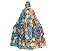 LPLSNWS Colored Stones - Mantello con cappuccio per adulti - Comodo mantello con cappuccio adatto per cosplay, spettacoli teatrali, balli in maschera, feste a tema e convegni anime.