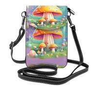 LPLSNWS Fantasy Dream Mushroom Printed piccolo portafoglio da donna con tracolla regolabile