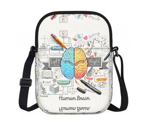 LPLSNWS Human Brain - Borsa a tracolla con cerniera stampata, piccola borsa a tracolla con tracolla regolabile, borsa da viaggio portatile da lavoro per donne e uomini