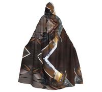 LPLSNWS Japan Samurai Sword Adult Hooded Cape - Comodo mantello con cappuccio adatto per cosplay, spettacoli teatrali, balli in maschera, feste a tema e convegni anime.