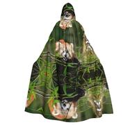 LPLSNWS Little Red Panda - Mantella con cappuccio per adulti, unisex, ideale per convegni, feste e costumi cosplay