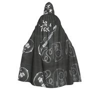 LPLSNWS Love Rock - Mantello con cappuccio per adulti - Comodo mantello con cappuccio adatto per cosplay, spettacoli teatrali, balli in maschera, feste a tema e convegni anime.