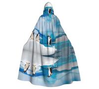 LPLSNWS Mantella con cappuccio con stampa di pinguini giocosi, unisex, ideale per convegni, feste e costumi cosplay