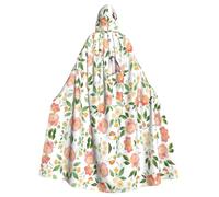 LPLSNWS Mantella con cappuccio con stampa floreale e uccellino, unisex, ideale per congressi, feste e costumi cosplay