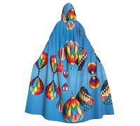 LPLSNWS Mantella con cappuccio stampata con mongolfiere, unisex, ideale per congressi, feste e costumi cosplay