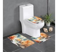 LPLSNWS Tappetini da bagno antiscivolo stampati con cervo vicino al fiume (set da 3 pezzi), adatti per bagni, cucine, camere da letto e altro ancora.