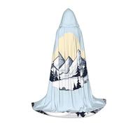 LPLSNWS White Snowy Mountains, mantello/mantello con cappuccio, per adolescenti, adatto per cosplay e feste a tema