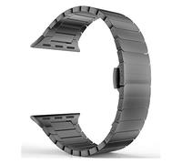 LPMPCZKZGF Cinturino in acciaio inossidabile aziendale compatibile for Apple Watch 6 44mm 40mm Braccialetto compatibile for la serie IWatch 5 4 3 42mm 38mm Metal Butterfly Buckle Cinturino per orologi