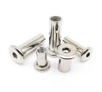 LPMPCZKZGF Dado cieco di collegamento for rivetti for mobili a testa piatta esagonale M3 M4 M5 M6 M8 M10 in acciaio inossidabile 304 Bulloni e dadi(M5 1pc,6mm length)