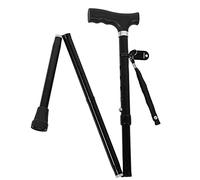 LPNCBUDC Deambulatori per Anziani Bastone da Passeggio Pieghevole, Altezza Regolabile 80,5 cm - 91 cm Bastone da Passeggio, Impugnatura Antiscivolo e Antiurto Bastone da Trekking Pieghevole Stampella