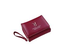 LPNGTNG Marchio di lusso Delle Donne Piccolo Portafoglio Femminile Titolare di Carta Breve Portafogli con Coin Purse per Donna Signore PU Cuoio Hasp Mini Clutch, Rosso, Taglia unica