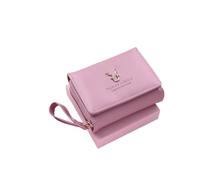LPNGTNG Marchio di lusso Delle Donne Piccolo Portafoglio Femminile Titolare di Carta Breve Portafogli con Coin Purse per Donna Signore PU Cuoio Hasp Mini Clutch, rosa, Taglia unica