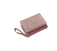 LPNGTNG Marchio di lusso Delle Donne Piccolo Portafoglio Femminile Titolare di Carta Breve Portafogli con Coin Purse per Donna Signore PU Cuoio Hasp Mini Clutch, Marrone, Taglia unica