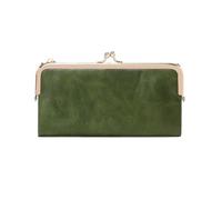 LPNGTNG Portafoglio lungo multifunzionale di colore solido, portamonete della frizione dell'annata, portafoglio della chiusura lampo del titolare della carta delle donne, Qb332-verde, 2PCS
