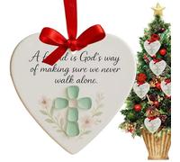 Lpoppcx Ciondolo Cuore Per L'Albero Di Natale | Artigianato In Ceramica | Ornamenti A Forma di Cuore | Per Infermiere Migliori Amici Donne Insegnanti Famiglia Scrivania Lavoro Camera Da