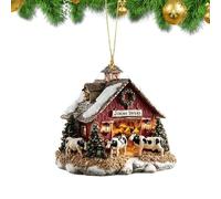 Lpoppcx Decorazione per l'albero di Natale | Ciondolo in acrilico 2D per casa e albero, decorazione per la casa nei giorni festivi | per finestre, feste, vacanze, casa, parete, auto, zaino