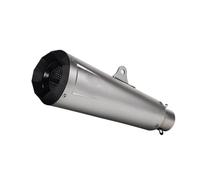 LPOXD Silenziatore Universale per Tubo Scarico Moto Lega Titanio Acciaio Inossidabile per Honda CBR500R NSS350 per FORZA750(Type C Stainless)