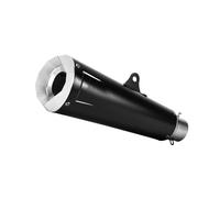 LPOXD Silenziatore Universale per Tubo Scarico Moto Lega Titanio Acciaio Inossidabile per Honda CBR500R NSS350 per FORZA750(Type B Stainless)