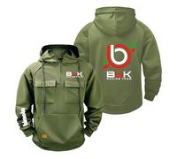 LPPALsjd Felpa con Cappuccio da Uomo B.i.m.o.t.a A Maniche Lunghe Strada Mezza Zip Stampa Capispalla Primavera Autunno Top Semplice Cappotti Fitness-LvSe||s