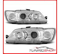 LPPE08 FARI FANALI ANTERIORI PEUGEOT 306 02.93-04.97 ANGEL EYES CHROME TuningSho