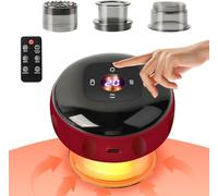 LPQKCcY Coppettazione Elettrica, Cupping Therapy con 3 Coppette Massaggio a 12 Temperatura/Aspirazione a Luce Rossa Intelligente Massaggiatore a Coppettazione per il Rilassamento del Dolore